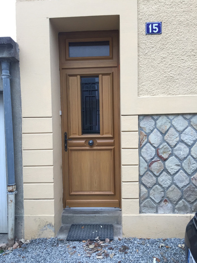 Porte d'entrée bois et alu ille et vilaine
